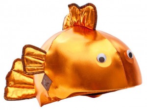 Orange Fish Bike Helmet Cover