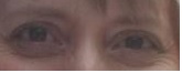 Closeup of woman's blue eyes