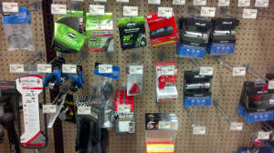 A sampling of the bike supplies available at the Ace Hardware in Lake Forest Park Town Centre mall. Good stop if you're bike touring--grab some tubes or patches, then head into Honey Bear Bakery for fuel.