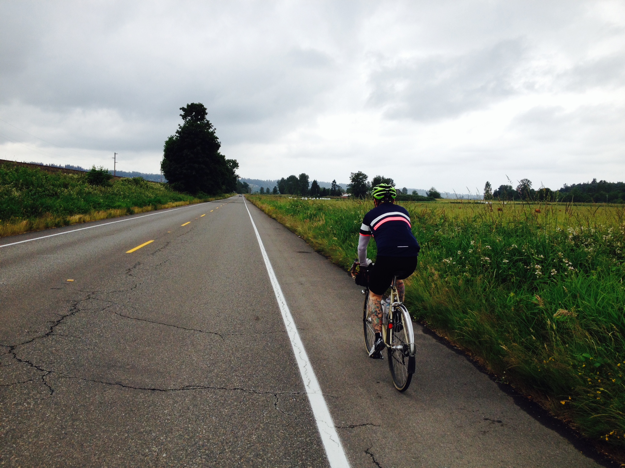 riding a bike on the road