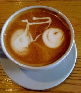 Latte art: bicycle