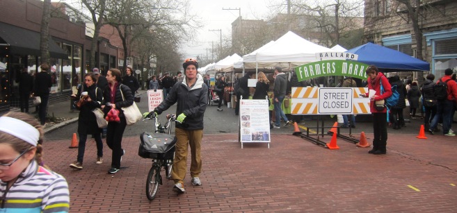 Ballard Farmers Market - cyclist