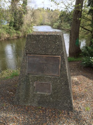 Stone marker on the Green River Trail. David Killmon photo 2015