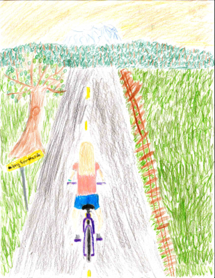 Washington's winning poster for Bicycle Poster Contest.