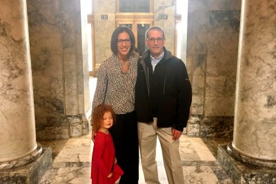 Right: Cooper Jones' dad, David Jones, celebrates #SB5402 bill signing w/ our State Policy Director, Alex Alston & her daughter Sawyer.