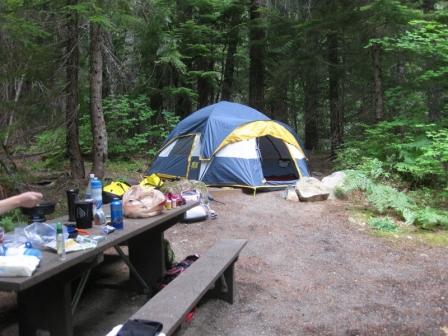 Campsite at Cold Creek.
