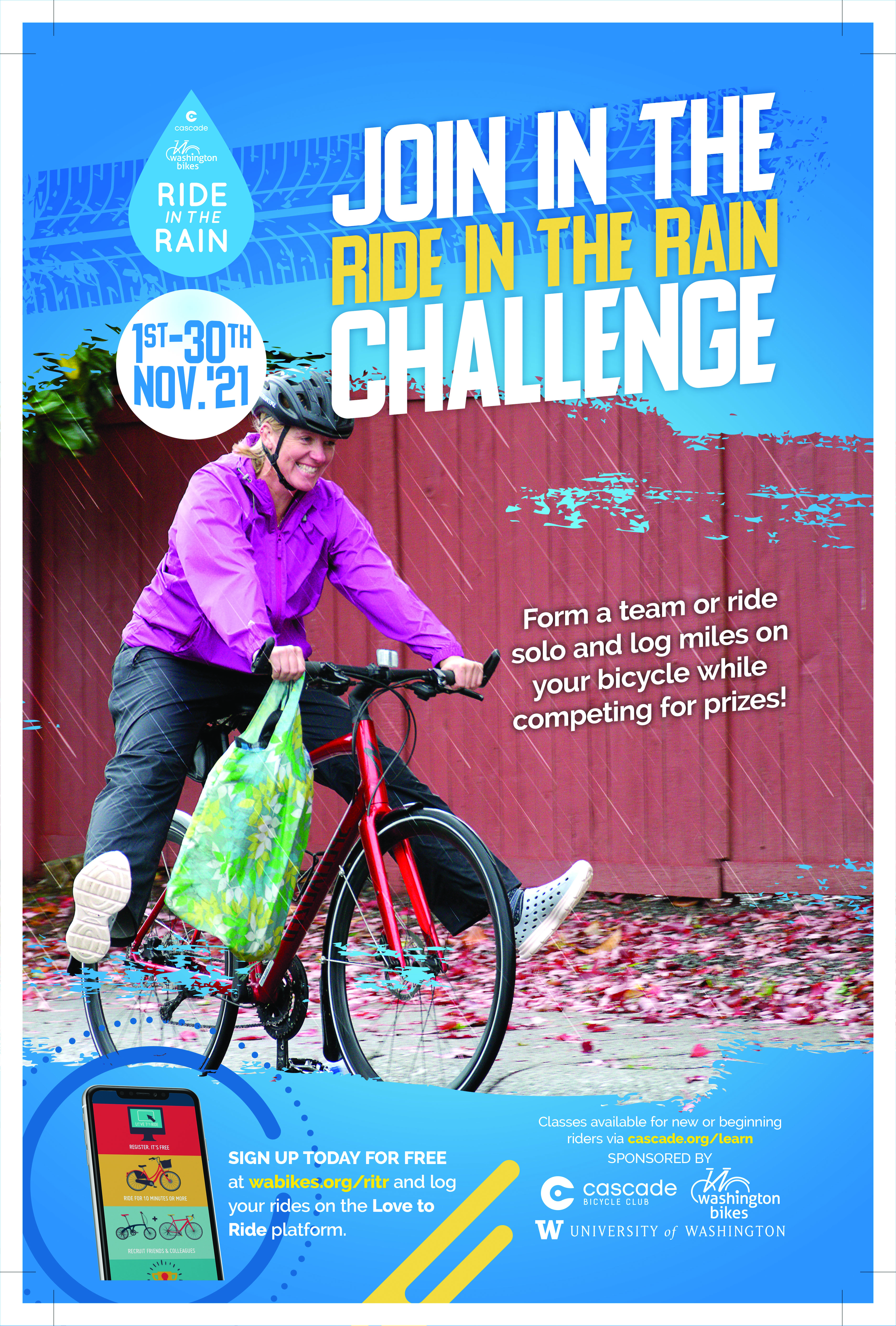2021 Ride in the Rain Challenge Poster