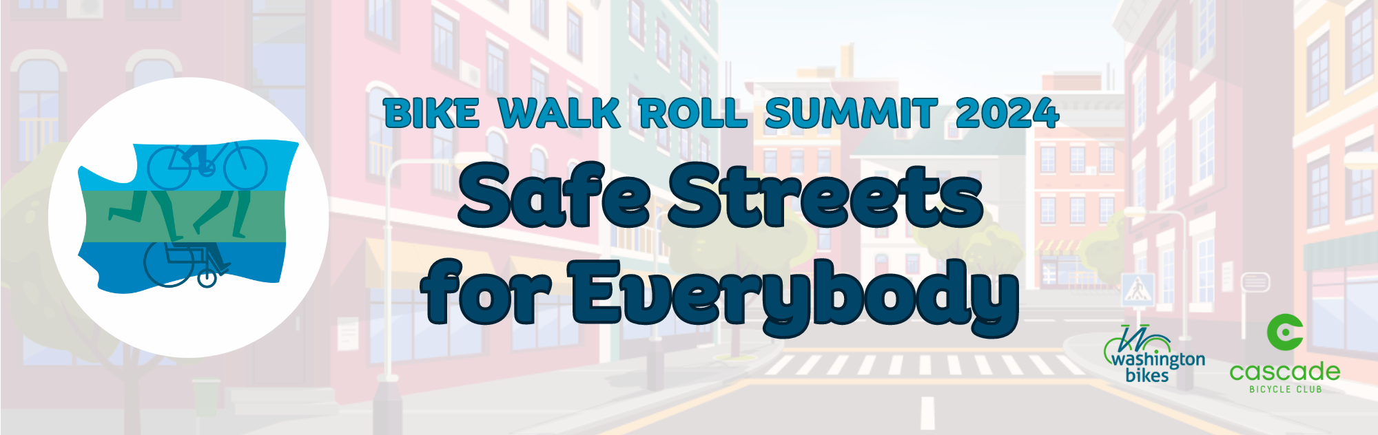 Bike, Walk, Roll Summit Safe Streets for Everybody logo