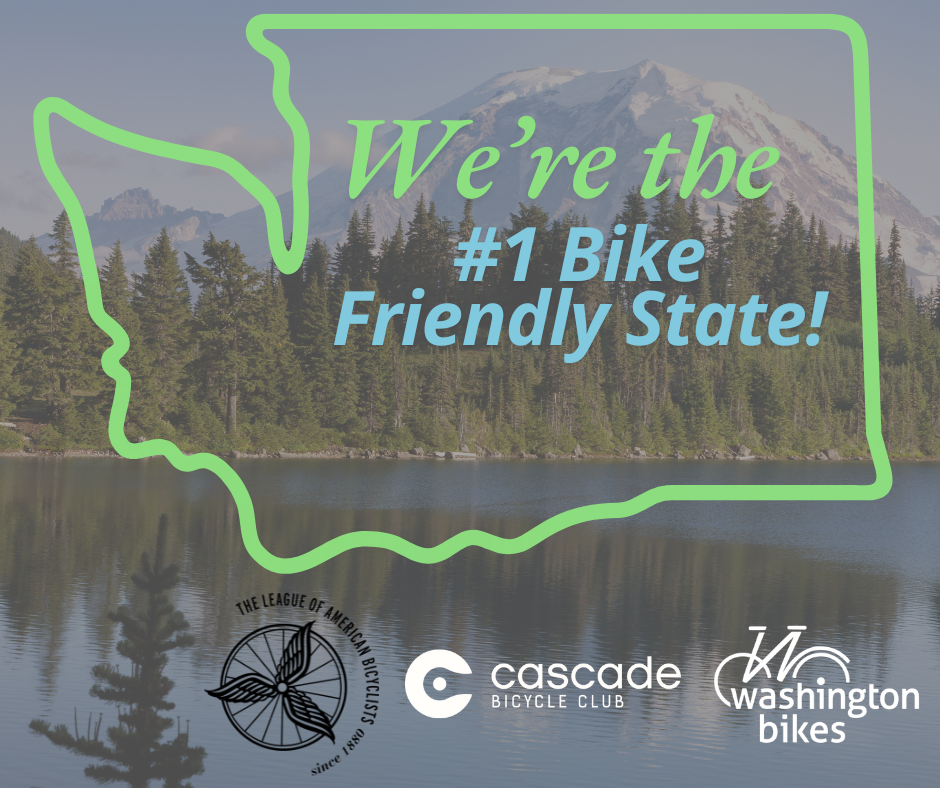 We're the #1 Bike Friendly State!